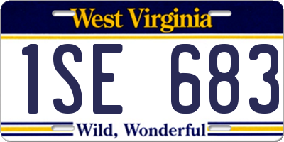 WV license plate 1SE683