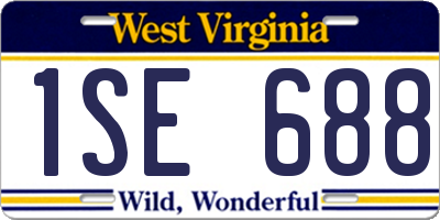WV license plate 1SE688