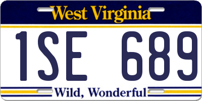 WV license plate 1SE689