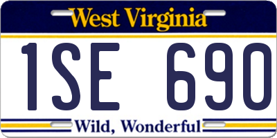 WV license plate 1SE690