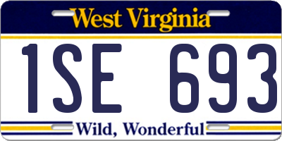 WV license plate 1SE693