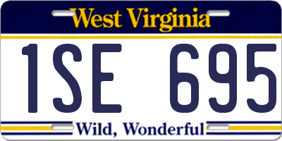 WV license plate 1SE695