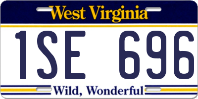 WV license plate 1SE696