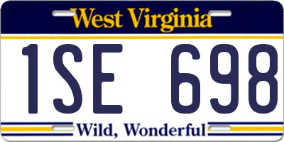 WV license plate 1SE698