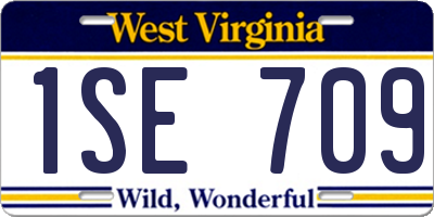 WV license plate 1SE709