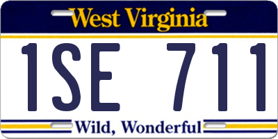 WV license plate 1SE711