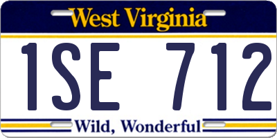 WV license plate 1SE712