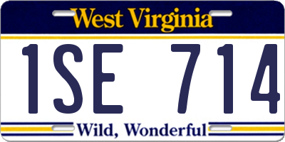 WV license plate 1SE714