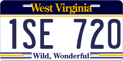 WV license plate 1SE720