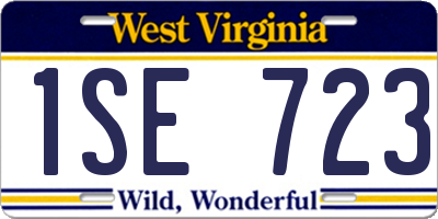 WV license plate 1SE723