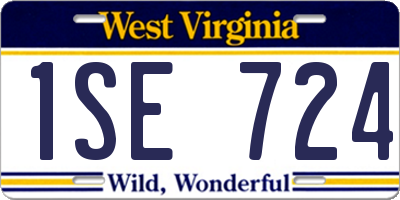 WV license plate 1SE724