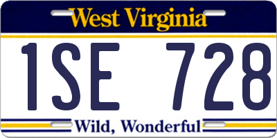 WV license plate 1SE728