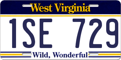 WV license plate 1SE729