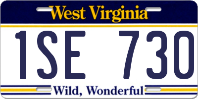 WV license plate 1SE730