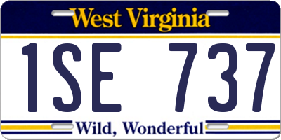 WV license plate 1SE737