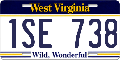 WV license plate 1SE738