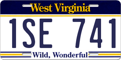 WV license plate 1SE741