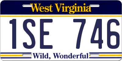 WV license plate 1SE746