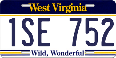 WV license plate 1SE752