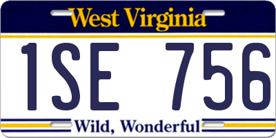 WV license plate 1SE756