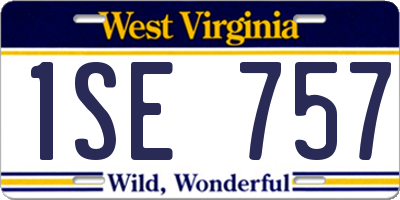 WV license plate 1SE757