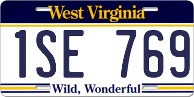 WV license plate 1SE769