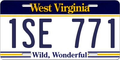 WV license plate 1SE771
