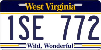 WV license plate 1SE772