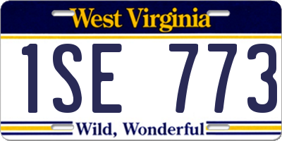 WV license plate 1SE773