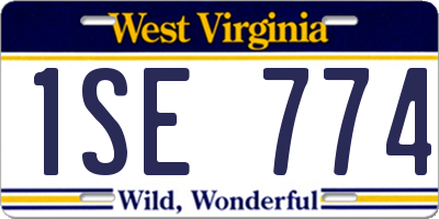 WV license plate 1SE774