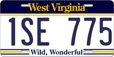 WV license plate 1SE775
