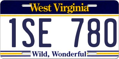 WV license plate 1SE780