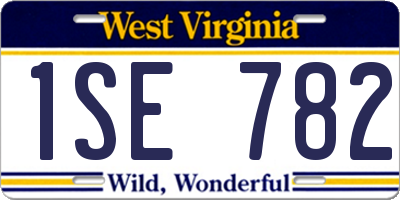 WV license plate 1SE782