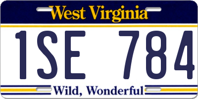WV license plate 1SE784