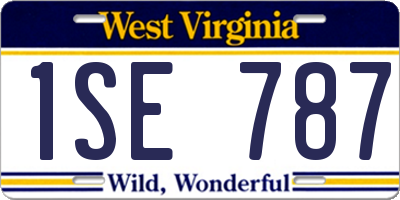 WV license plate 1SE787