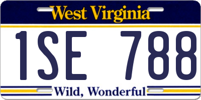 WV license plate 1SE788