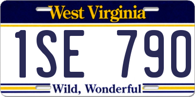 WV license plate 1SE790