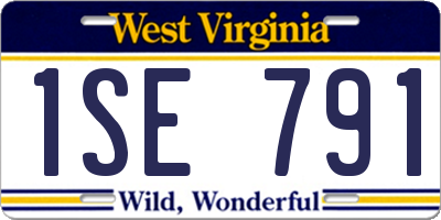 WV license plate 1SE791