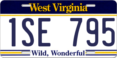 WV license plate 1SE795