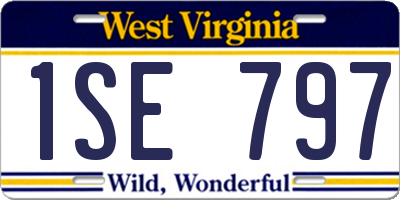 WV license plate 1SE797