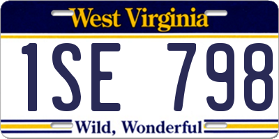 WV license plate 1SE798