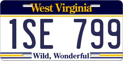 WV license plate 1SE799