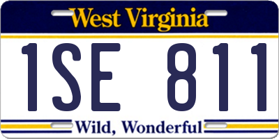 WV license plate 1SE811