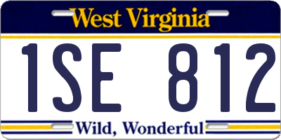 WV license plate 1SE812