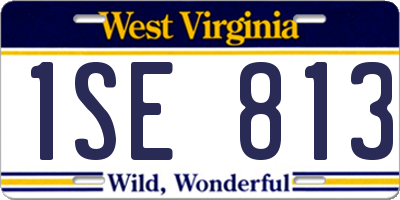WV license plate 1SE813