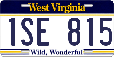 WV license plate 1SE815
