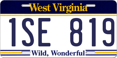 WV license plate 1SE819