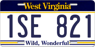 WV license plate 1SE821