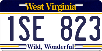 WV license plate 1SE823