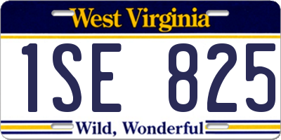WV license plate 1SE825